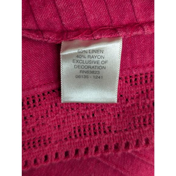 Christopher & Banks Smocked Linen Top Jacket Combo - Picture 16 of 16